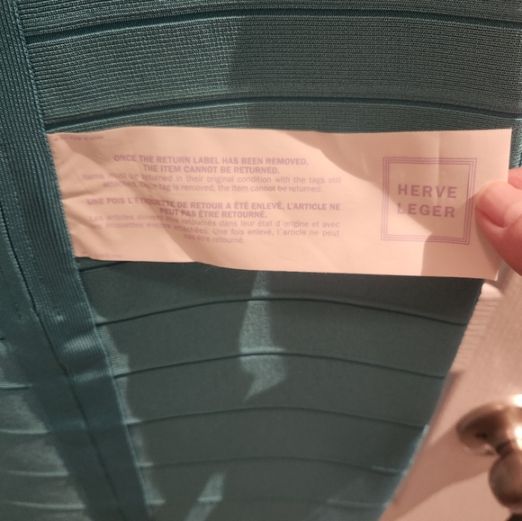 Herve Leger Teal NWT Bandage Dress size S - Picture 14 of 14